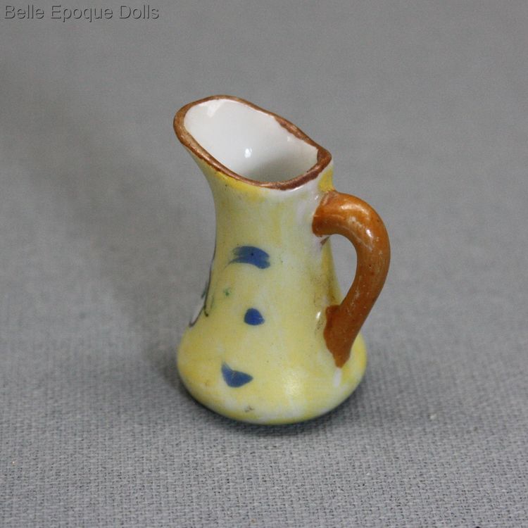 Antique dollhouse accessories in Limoges porcelain , Antique miniature pitcher in Limoges porcelain , Antique dollhouse accessories in Limoges porcelain
