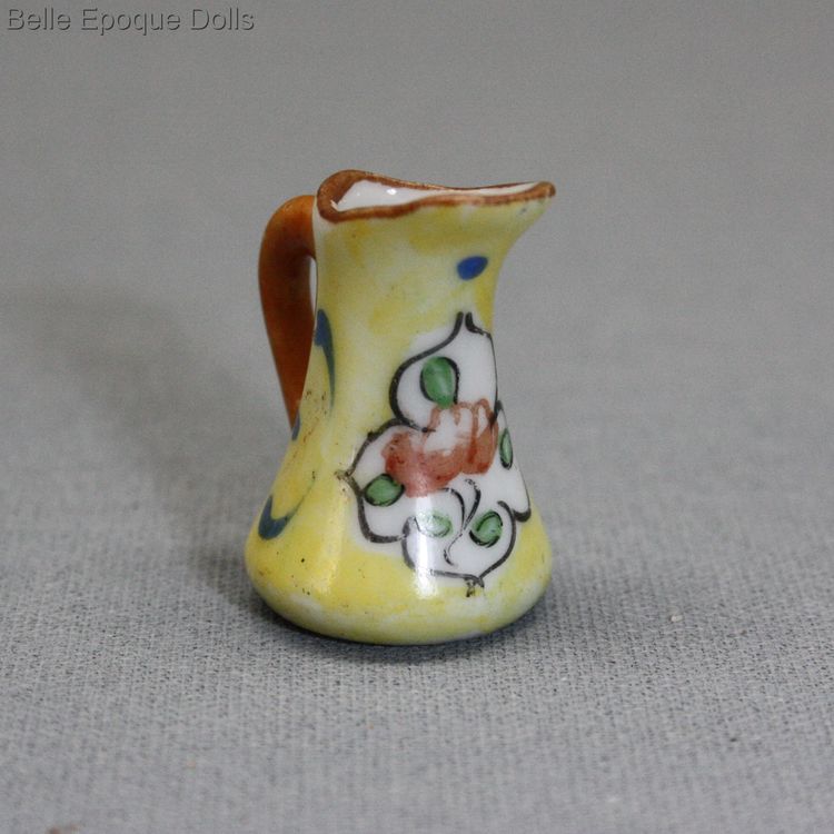 Antique dollhouse pitcher , Antique dollhouse accessories in Limoges porcelain