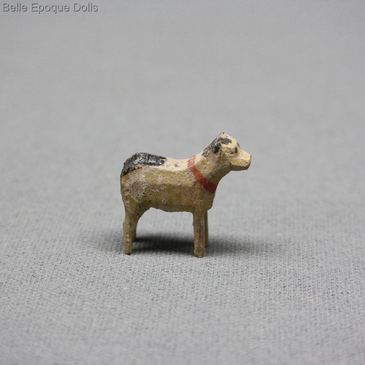 Antique miniature dog , Antique miniature dolls house accessories