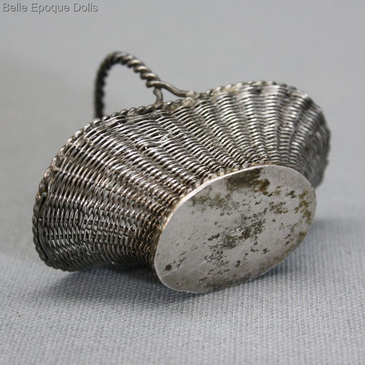 antique dollhouse accessories , Antique miniature silver hall-mark  swan