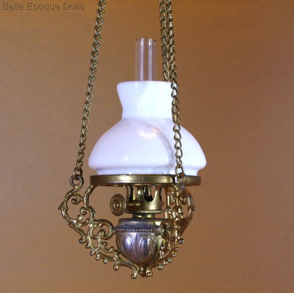 antique kerosene lamp , metal petroleum hanging lamp miniature