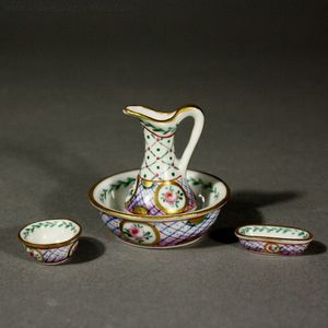 French China Wash Set Accessories - From Limoges - Small scale