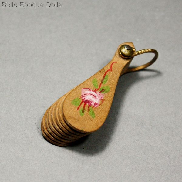 Antique miniature Doll fan , Puppenstuben zubehor puppenfcher 