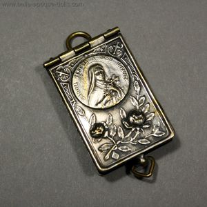 For Chatelaine - Metal Miniature Book with pictures of Religious Life of Santa Teresa