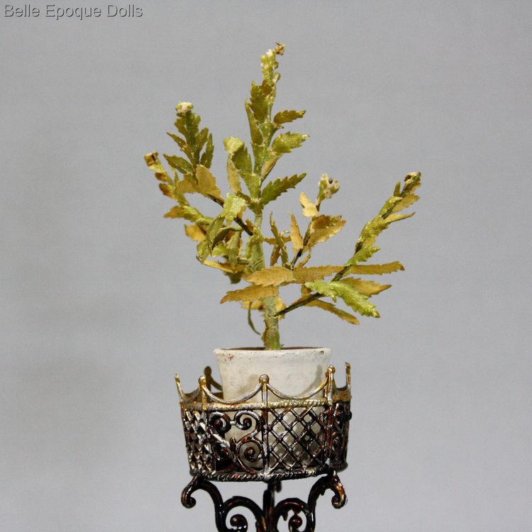 Puppenstuben zubehor blumentischchen , Antique Dollhouse miniature pedestal plant stand , Puppenstuben zubehor blumentischchen