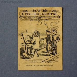 Humoristic French Newspaper for Your Fashion Doll - L ECOLIER ILLUSTRE - circa 1905