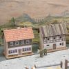 diorama diaporama farm miniature , farms and pastures antique cardboard box , antique miniature wooden animals 