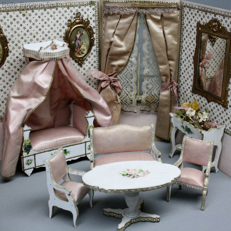 antique miniature room mignonette , antique room decor folding room , Franzsische Puppenstuben puppenhaus