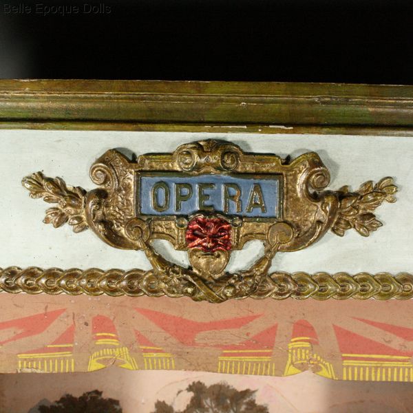 antique French Miniature Opera , Antikes Theater Puppenstuben zubehor