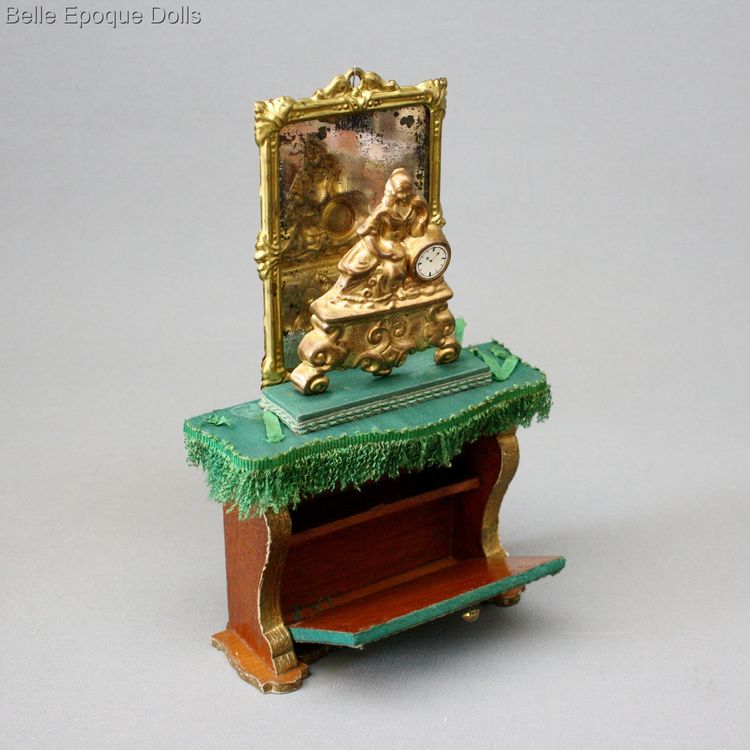 Antique dollhouse furnishings Louis Badeuille , antique dolls house furniture for sale , antique dollhouse miniature for sale