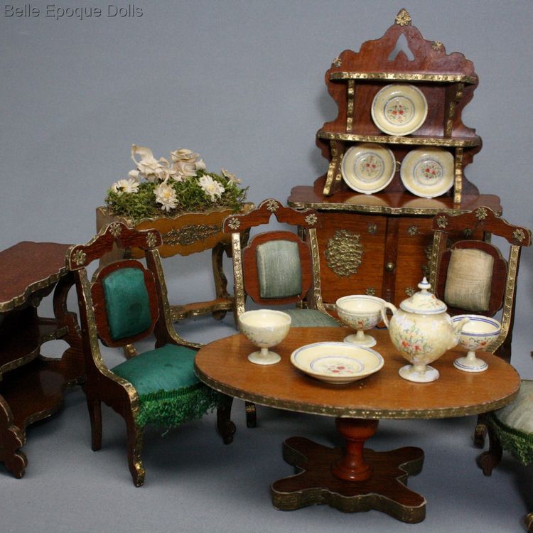 French salon miniature buffet  , antique dollhouse miniature for sale , antique dolls house furniture for sale