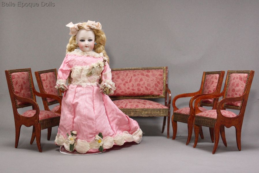 Antique Doll miniature French furniture , Puppenstuben zubehor