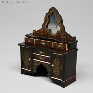 Antique Dollhouse miniature dressing table wagner sohne ,  , Puppenstuben mobel wagner sohne 