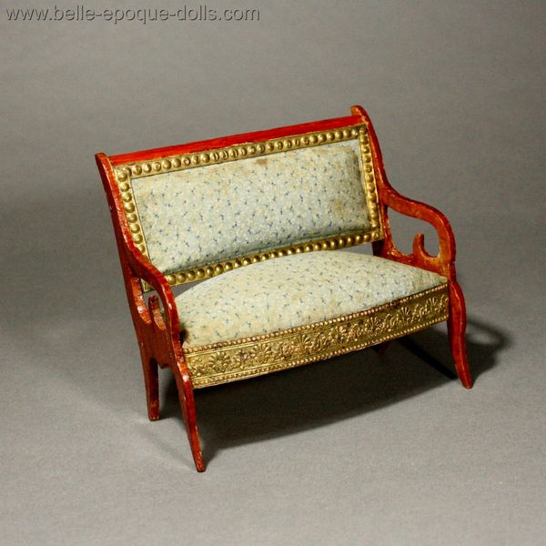 Antique Dollhouse French furniture  , Puppenstuben zubehor franzosiche mobel