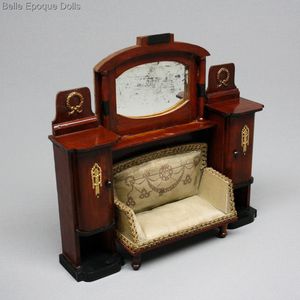 Gottschalk or Eppendorfer Nacke , Antique Dollhouse miniature furnishings  ,  