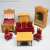 Antique dolls house furniture german , Antique Dollhouse miniature schneegas furniture , Puppenstuben zubehor 