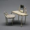Antique dolls house metal furniture  , Antique Dollhouse miniature metal dressing table , Puppenstuben zubehor 