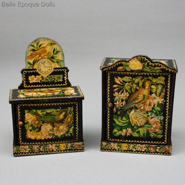 Antique Dollhouse miniature , Puppenstuben zubehor mobel
