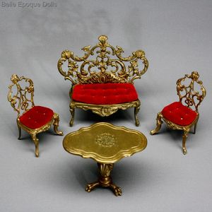 Precious Antique French Gilded Cast Bronze Salon