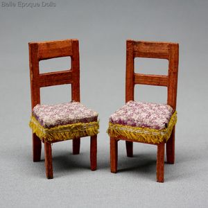 Pair of Erzgebirge Miniature Chairs