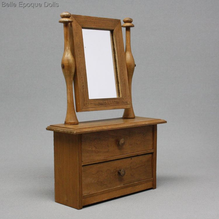 dollhouse dressing table  , antique wooden beauty 