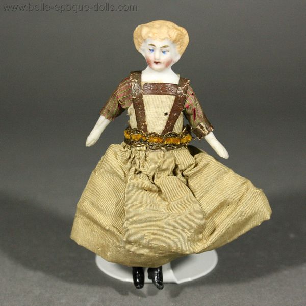 Bisque theater tiny doll , Antique Dollhouse miniature dolls , Puppenstuben puppen