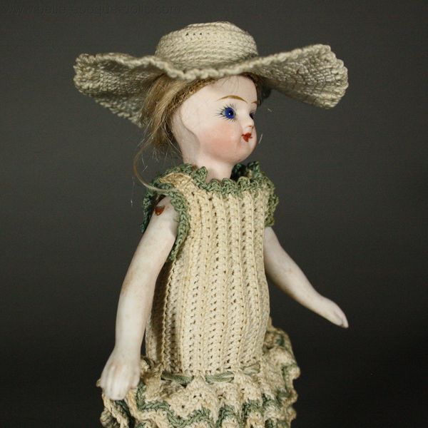 Antique Dollhouse miniature , antique all bisque doll