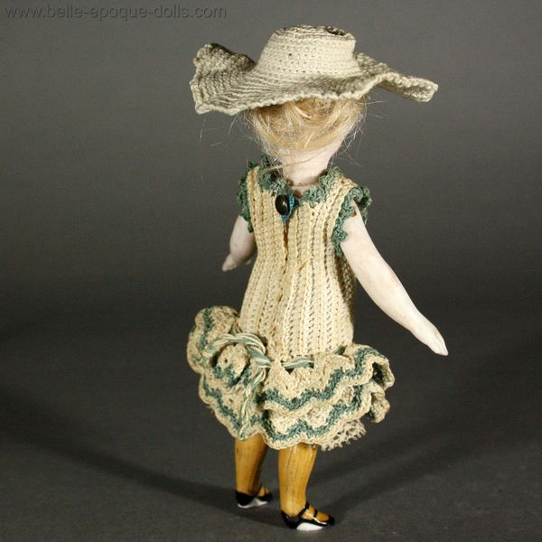 Antique Dollhouse miniature , antique all bisque doll
