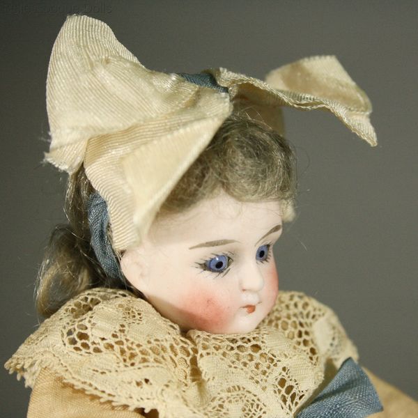 Antique Dollhouse bisque doll , antique bisque jullien jeune doll