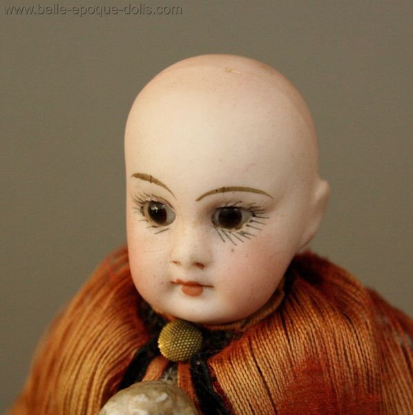 Antique Dollhouse governess nursemaid , Antique all bisque doll mignonette 