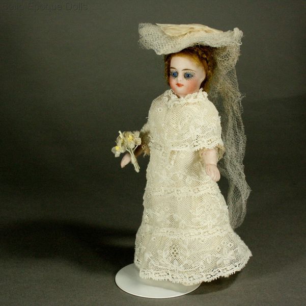 french all-bisque doll , antique domed all-bisque doll 