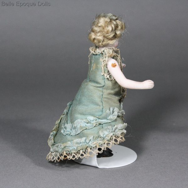 Antique Dollhouse miniature French doll ,  Puppenstuben ganzbiskuit puppe mignonette 