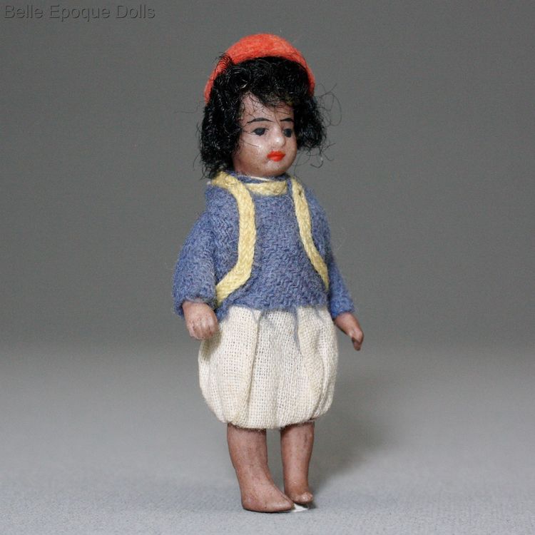 franzoesische puppenstubenpuppe , ganzbiskuit  soldat Puppchen , all bisque miniature antique doll