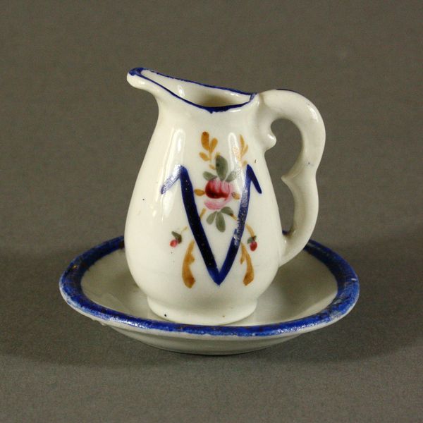 antique doll house miniature pitcher , Antique miniature dollhouse accessories