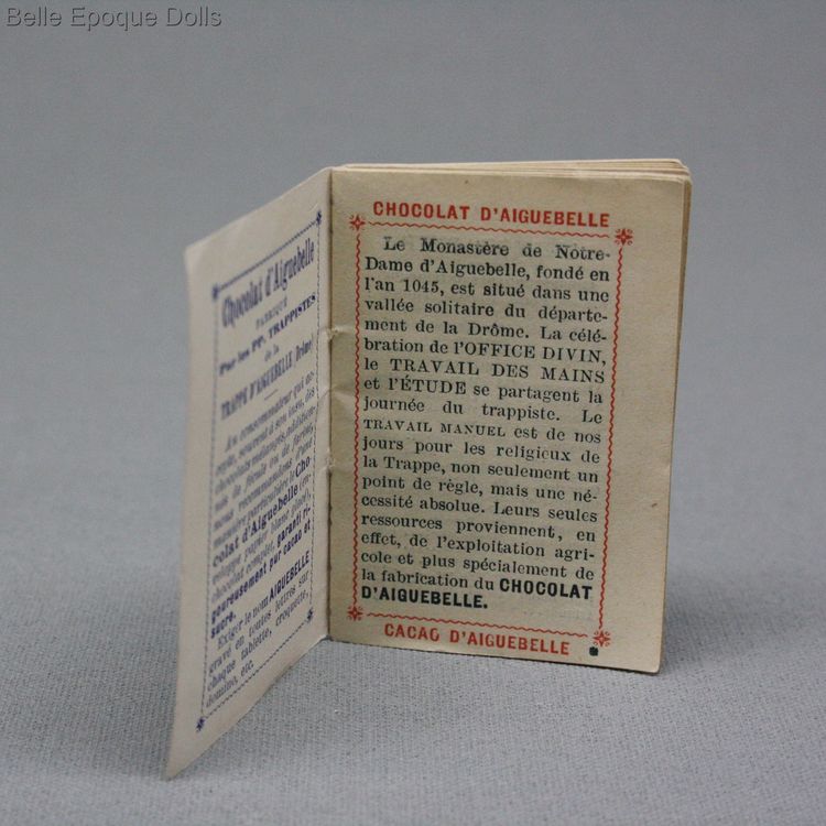 Antique miniature paper calendar , Antique dollhouse accessories calendar