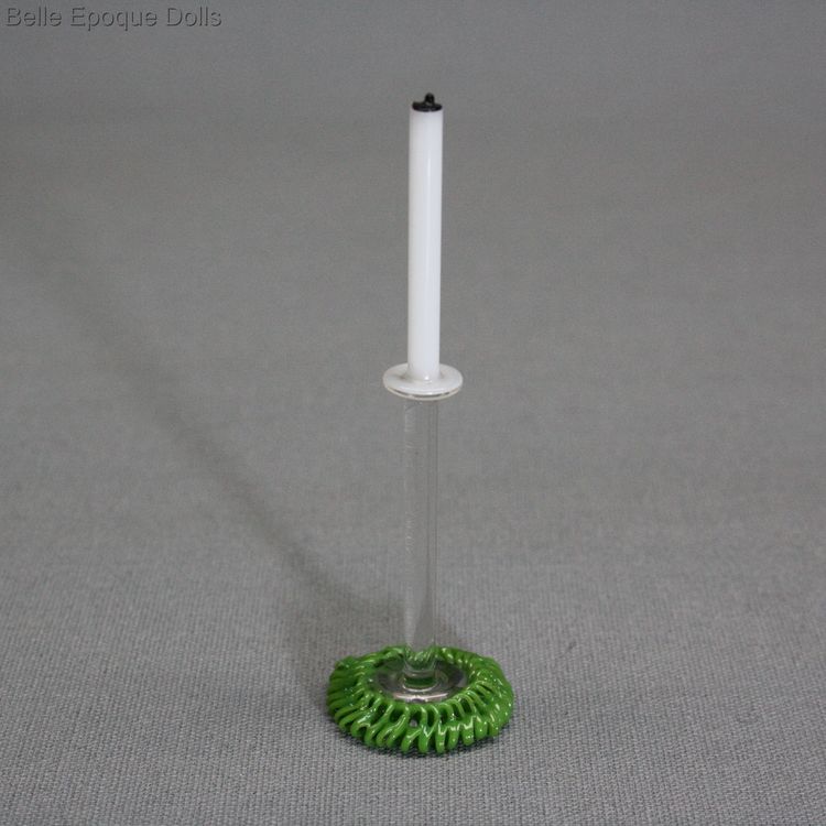 Antique miniature spun glass candelstick