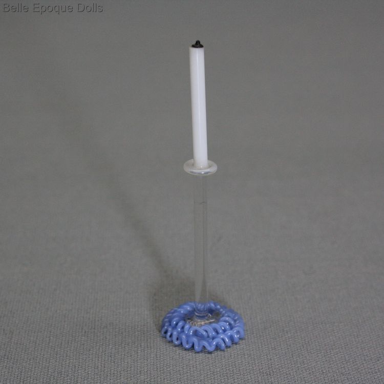 Antique miniature spun glass candelstick