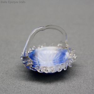 Antique Miniature Spun Glass  Basket