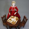 miniature antique fashion doll tea service ,  