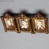 antique miniature frame with portrait  , antique doll house accessories , antique dollhouse frame 