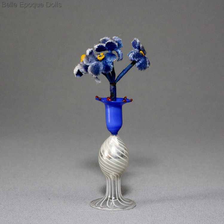 Antique miniature candelstick vase , Antique dollhouse accessories
