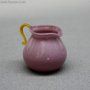 milchglas miniaturen für puppenstuben  , Antique miniature kitchen glass jug ,  