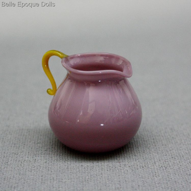 Antique miniature kitchen glass jug , milchglas miniaturen fr puppenstuben 