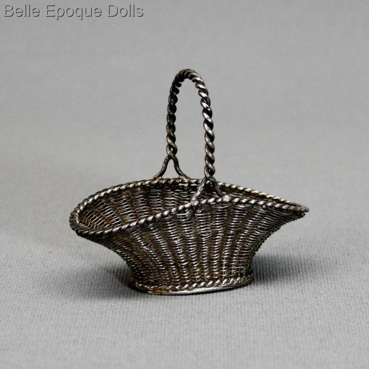 antique dollhouse accessories , Antique miniature silver hall-mark  swan