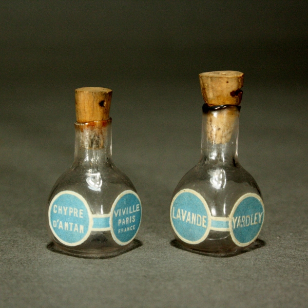 Yardley perfume from Paris , Antique Viville perfume miniatures , antique doll house accessories