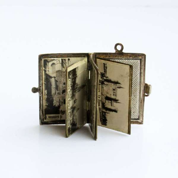 city of Antwerp , antique metal book