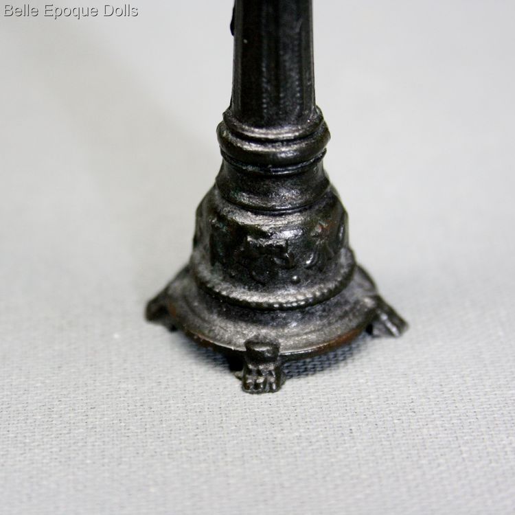 alte puppen kerzenhalter , antique metal miniature doll candlestick , alte puppen kerzenhalter