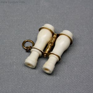 Puppenstuben zubehor , stanhope antique miniature  , Antique Dollhouse miniature opera glasses 