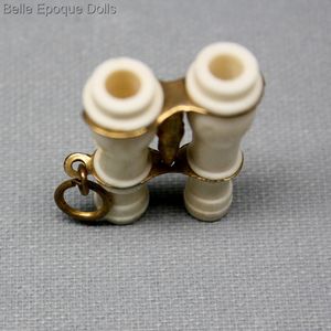 Antique Dollhouse miniature opera glasses , opera glasses for fashion dolls , stanhope antique miniature  