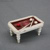 Antique dolls house billard table , antique miniature pool table , antique miniature carved bone pool table 